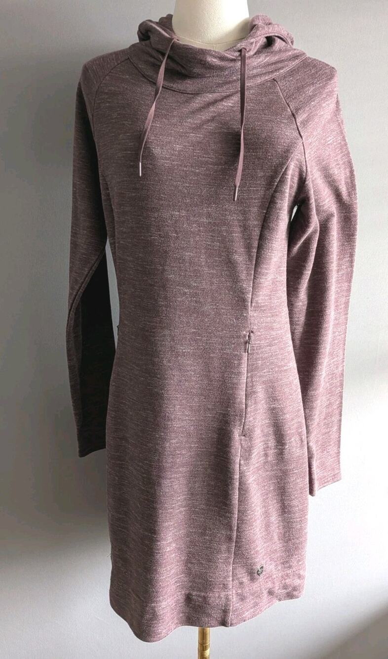Kuhl Helix Hooded Dress Small Purple Pink Long Sleeve Drawstring Hiking Camping